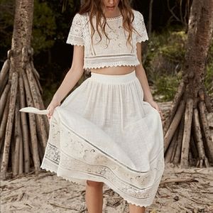 Spell & the Gypsy Abigail Lace Tie Side Skirt